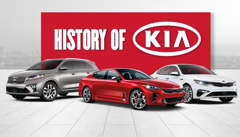 Kia cars in a line