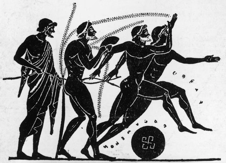 black and white image of Greeks