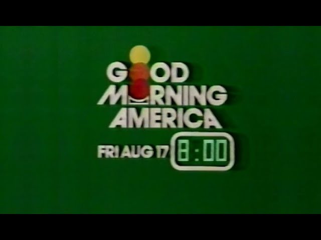 The first Good Morning America logo from a 1979 broadcast