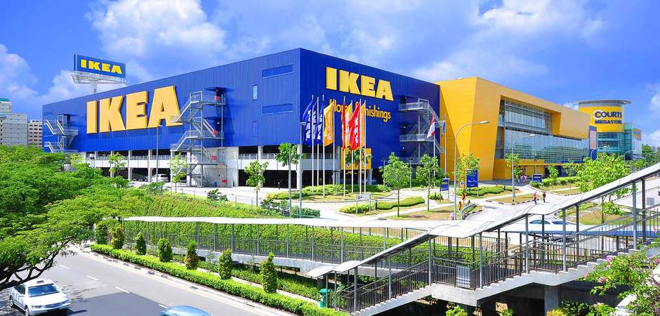 outside of an IKEA building