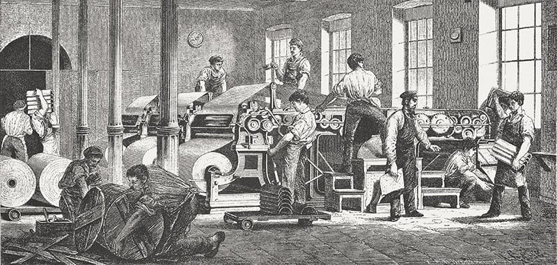 Industrial Revolution printing process