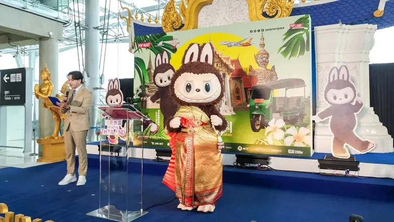 Labubu toured Bangkok in July 2024 as part of a campaign boosting Thai tourism