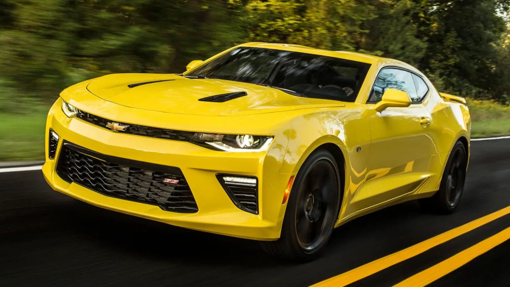 Yellow Chevrolet Car on a road