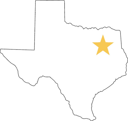 Outline of the state of Texas