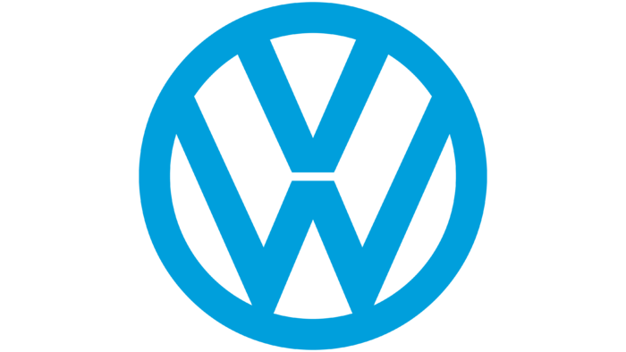 blue and white 1967 Volkswagen logo
