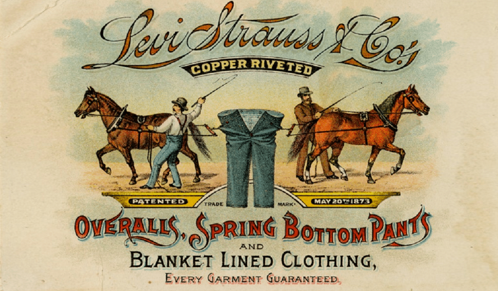 vintage poster for a Levi's jeans