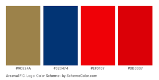 Arsenal Logo hex colors