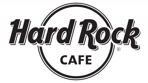 Hard Rock Cafe Logo In Black and White