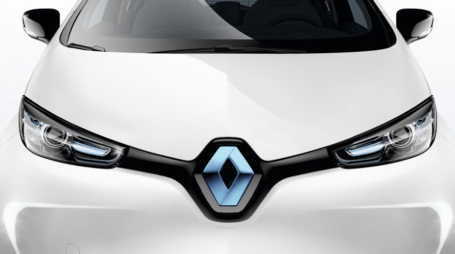 White Renault car