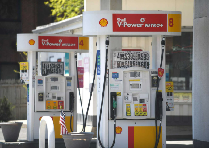 shell gas station pumps