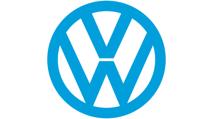blue and white 1967 Volkswagen  logo