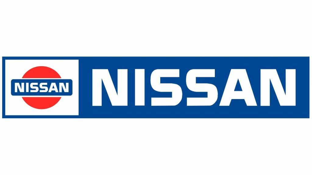 Nissan Logo red white and blue 