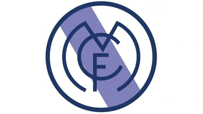 Real Madrid Logo 1941 blue and white