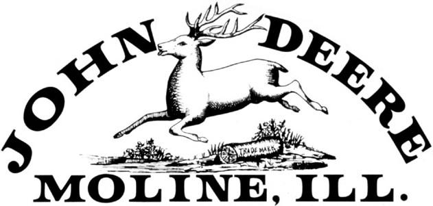 John Deere Logo 1876 black and white