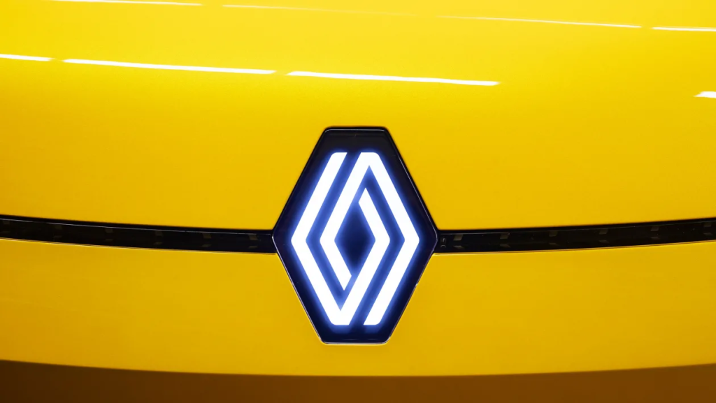 Renault Logo design on yellow car