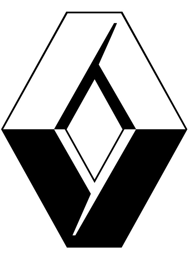 Renault Logo black and white 1992