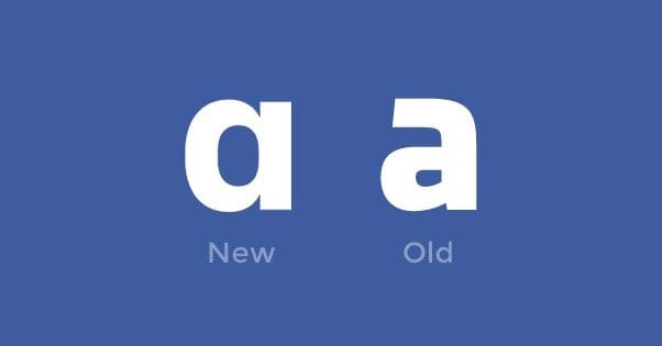 facebook logo font change