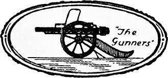 black and white Arsenal Logo with cannon in the design