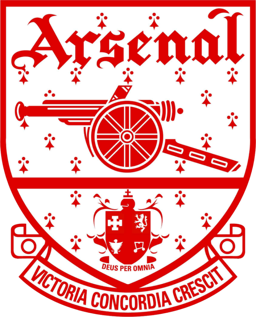 Arsenal Logo red and white 1949