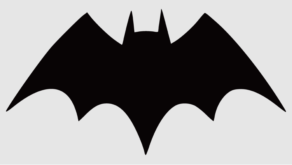 Adam West Batman Logo, Bat with Batman Head Sticker