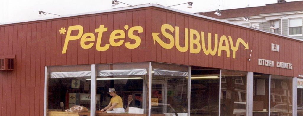 Old Subway shop as Pete's Subway