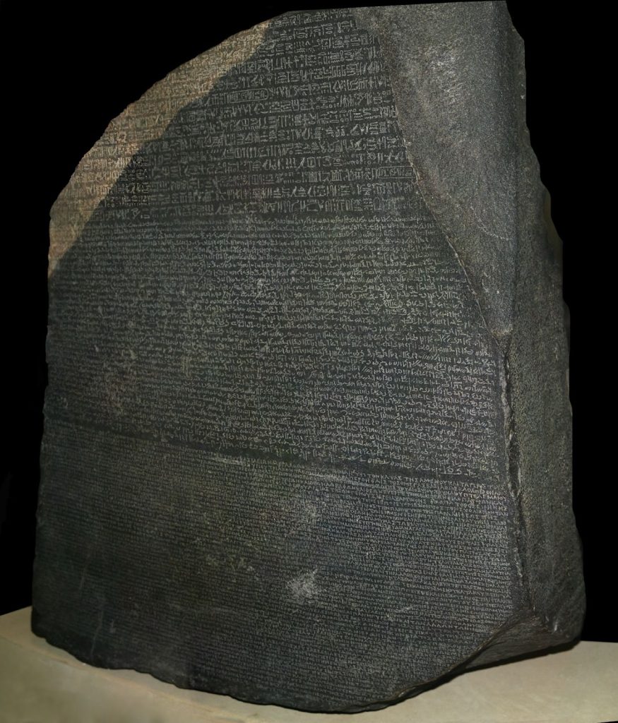 Greek Alphabet carved on a stone